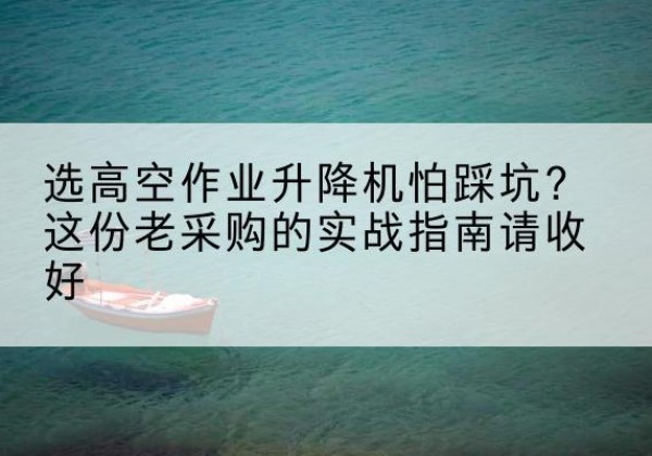 沈河高空作业升降机厂家推荐-选高空作业升降机怕踩坑？这份老采购的实战指南请收好